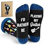 VICRAZY Gifts For Men, Guitar Socks For Men – Cool Music Accessories, Funny Musician Presents, Guitar Accessories, Rock & Roll Stocking Stuffers, Christmas Presents For Him, Punk Rock Gifts