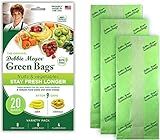 Debbie Meyer, GreenBags 20-Pack (8M, 8L, 4XL) | Reusable Storage Bags Keeps Fruit, Vegetables, Produce, Cut Flowers Fresh Longer, Kitchen & Fridge Preservation Solution, BPA Free, Made in the USA