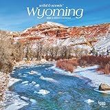 Wyoming Wild & Scenic | 2025 12 x 24 Inch Monthly Square Wall Calendar | Plastic-Free | BrownTrout | USA United States of America Midwest State Nature