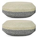 IMPRESA Knife Sharpener Stone Disc - Dual Grit 120/280 Coarse & Fine - Tool Sharpening Stone for Lawn Mower Blades & Shovels - Ax & Machete Sharpener - 3 in x 1 in, Gray, Pack of 2