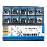 CDBP Carbide Turning Inserts CNMG 431 Cnmg120404 for Semi-Finishing Cutting Steel, Cnmg Insert for Lathe Turning Tools, 10 PCS