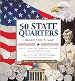 50 State Quarters Map (includes space for the Philadelphia and Denver mints!)