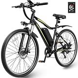 YOLOWAY Electric Bikes for Adults, 27.5" Electric Bicycle, Ebikes for Adults with 480WH Removable Battery, Peak 750W Brushless Motor, Up to 25 MPH, 50 Miles Range, 7-Speed Mountain Bike