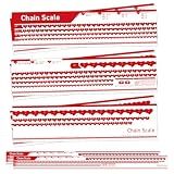 Maitys 2 Pack Chainsaw Chain Chart Measuring Tool, Drive Link Gauge Scale