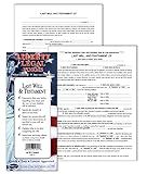 Last Will & Testament Forms Kit for USA - Complete Do-It-Yourself Legal Documentation Set by Permacharts