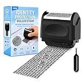 Identity Theft Protection Roller Stamp, 1 Refill Ink - Confidential Roller Stamp for Identity Protection & Security Stamps- Blocking Out Privacy Information and Guard Your Address and ID