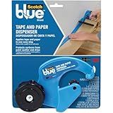 ScotchBlue Painter's Tape and Paper Dispenser, Applies Masking Paper with Painter’s Tape to Protect and Cover Surfaces, Tape Dispenser Includes Plastic Blade, Fits 12 Inch Masking Paper