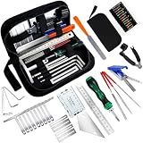 28Pcs Guitar Tool Kit, Guitar Accessories Gifts for Men, Guitar Maintenance Kit with Carry Bag, Guitar Repair Kit for Acoustic Electric Guitar Ukulele Bass Banjo, TIMDAM Guitar Setup Kit Guitar Gifts