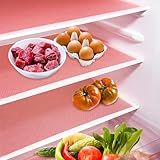 Daixers 10Pcs Refrigerator Liners, Washable Fridge Liner Shelf Mats Refrigerator Pads for Cupboard Cabinet Drawer Home Kitchen Accessories Organization (Pink)