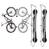 Steadyrack Bike Rack for Mountain Bikes - Original Wall Mounted Vertical Bike Storage - Fits Wide Tires - Space Saving Pivot Design - Heavy-Duty Steel Rack for Indoor Garage, Apartment or Home Use