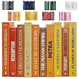 Decorative Books | Orange 10 Book Set with 3 Sizes | Preassembled with Hidden Storage | Perfectly Stackable for Easy Home Staging | Book Decor to Elevate Your Space | Home Decor Made Simple!