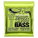 Ernie Ball Medium Scale Regular Slinky Nickel Wound Bass Guitar Strings, 45-105 Gauge (P02856)