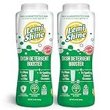 Lemi Shine Natural Dish Detergent Booster - Hard Water Stain Remover - Multi-Use Citric Acid Cleaner - 24 oz (2 Pack)