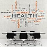 Vinyl Wall Decal Health Words Inspiring Quotes Medical Room Relax Spa Relaxation Stickers Clinic Wall Mural Large Decor