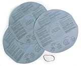 MULTI FIT Wet Dry Vac Filter VF2002 Dry Disc Vacuum Filters for Most 5 Gallon and Larger Shop-Vac Branded Wet Dry Vacuum Cleaners (3 Disc Filters with 1 Band)