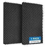 Geynnple 1 Pack Sound Proof Foam Panels |48"×24"×2" Quick-Recovery Soundproof Wall Panels | High Density Sound Dampening Panels for Home Studio,(Black)