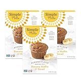 Simple Mills Almond Flour Baking Mix, Banana Muffin & Bread Mix - Gluten Free, Plant Based, Paleo Friendly, 9 Ounce (Pack of 3)