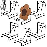 SOUJOY 6 Pack Metal Coaster Holders, Coaster Stands for Both Round and Square Coasters, Minimalist Holder Caddy, Easy Storage and Removal, Hold Up to 6 Coasters