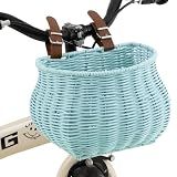 GRANNY SAYS Kids Bike Baskets, Wicker Bicycle Baskets, Blue(Bell-Shapedl)