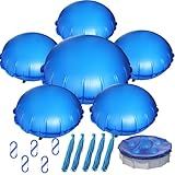 5+1 Combined Pool Pillows for Above Ground Pools for Closing Winter, 0.4mm Thicker PVC Pool Balloon Air Pillow Winterizing Closing Kit With Ropes and Connection Buckle for Support Swimming Pool Covers