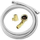 Dishwasher Supply Line Kit, 6 FT Stainless Steel Braided Hose