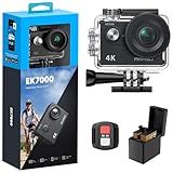 AKASO EK7000 4K30FPS 20MP WiFi Action Camera with EIS Ultra HD 131FT Waterproof Underwater Camera Remote Control 4X Zoom Support External Microphone Black