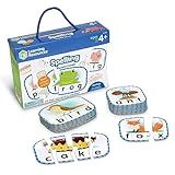 Learning Resources Spelling Puzzle Cards, Kindergarten Readniness, Self Correcting Puzzles, Ages 4+