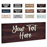 Personalized Signs for Home, Custom Sign with Any Text, 3 Sizes - 12 Background Options & 8 Fonts - Customizable Sign 18X7