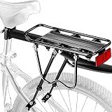 YONTUO Rear Bike Rack,Solid Bearings Bike Cargo Rack w/Fender & Large Size Reflective,Quick Release Mountain Road Bicycle Rear Racks,Universal Bike Luggage Touring Carrier Rack