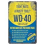 ZYPENG Room Man Cave Art Decorations Metal Sign Wall Decor Tin Signs Do You Have Tight Nuts Or A Rusty Tool? Vintage Garage 8 x 12 inches