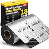 Butyl Rubber Sound Deadening 18 sqft Sound Deading Material for Cars Powerful Noise Reduction Sound Deadening Mat Automotive Sound Deadener Heat Sound Insulation Mat Soundproofing
