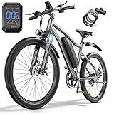 Electric Bike for Adults, 26" Commuter Ebikes with 7-Speed Gears, 25MPH Lightweight E Bike, 720W Peak Motor, 375Wh Removable Battery, 50 Miles Range, Electric Mountain Bicycle for All Terrain