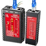 NOYAFA NF-468S Network Cable Tester,RJ45 Ethernet Cable Tester for RJ11, RJ12, CAT5, CAT6, CAT6a,CAT7, STP/UTP Cable Checker, PoE Tester, Check Connectivity, Phone Line Cat3, LAN Cable Test Tool