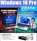 USB Compatible with Windows 10 pro 64 Bit USB With Key. Upgrade, Recover, Repair and Restore. GeeksTool Key Included and USB Install. Fix Desktop & Laptop - Free Professional Technical Support