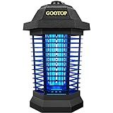GOOTOP Bug Zapper Outdoor, Mosquito Zapper, 3 Prong Plug in Electric Fly Zapper, Mosquito Killer, Fly Traps, Flying Insects Zapper Indoor Outdoor 90-130V, 4200V, ABS Plastic Outer (Black)