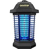 GOOTOP Bug Zapper Outdoor, Mosquito Zapper, 3 Prong Plug in Electric Fly Zapper, Mosquito Killer, Fly Traps, Flying Insects Zapper Indoor Outdoor 90-130V, 4200V, ABS Plastic Outer (Black)