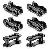 6 PCS #41 Chain Roller, Heavy Duty Master Link Half Roller Chain Connecting Links for Most Single-Speed Bicycle Karts Machine Chains Home and Industrial Installation, Steel Color