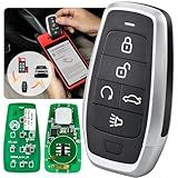 Autel MaxiIM Blank Key, IKEYAT005BL, Programmable Universal Remote Fob Replacement, 5-Button, OE-Quality, OBD Learning for 700+ Cars, Dual-Band, 130FT Remote, Multi-frequency, Work w/ KM100 Scan Tool