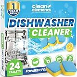 Dishwasher Cleaner Tablets & Deodorizer, Deep Cleaning Descaler, 24 Ct