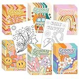 36pcs Coloring Book Groovy Party Favors - Bulk Mini Coloring Books for Kids - Boho Hippie Two Groovy Birthday Party Favors
