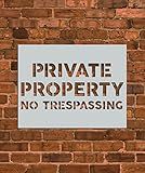 Private Property Sign Stencil Template - Reusable Stencil - INNOVO Stencils (6" x 6")