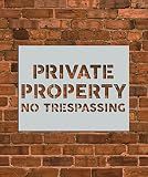 Private Property Sign Stencil Template - Reusable Stencil - INNOVO Stencils (6" x 6")
