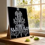 DIY 3D Pearl Painting Kit for Beginners Adults, Plastic Bead Art Kits with Gemstone Beads, Ocean & Castle Design Canvas for Wall Decor, Creative Stress Relief Gift & Home Decoration (Chandelier)