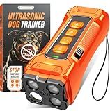 Zahawei Dog Bark Deterrent Devices, Anti Barking Device 3X Ultrasonic Bark Control Device 50ft Range, Rechargeable & Safe Dog Training Tool for Quiet Walks and Peaceful Homes