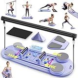 Pilates Reformer, Reformer Pilates Machine for Home Workout, Multifunctional Abdominal Board, Portable Foldable Ab Trainer Machine, Pilates Core Workout Equipment for Women (Purple)