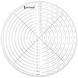 UPTTHOW 10" Round Center Finder Compass Clear Acrylic for Drawing Circles on fabric, wood, poster board, plastic, metal, glass, composites also for irregularly shaped items, Measure Alignment Tool