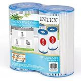 Intex 29002E Type A Pool Filter Cartridge Filter Pumps – Easy-to-Clean – Dacron Paper – Efficient Filtration – Two Pack