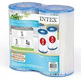 Intex 29002E Type A Pool Filter Cartridge Filter Pumps – Easy-to-Clean – Dacron Paper – Efficient Filtration – Two Pack