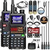 Baofeng Radio Ham Radio Long Range AR-5RM 10W Handheld NOAA Emergency Weather Radio 999CH Rechargeable Walkie Talkies with Programming Cable,USB-C Charging for Survival Gear Hunting Camping,2 Pack