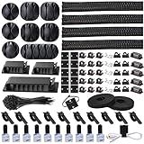 N NOROCME 192 PCS Cable Management Kit 4 Wire Organizer Sleeve